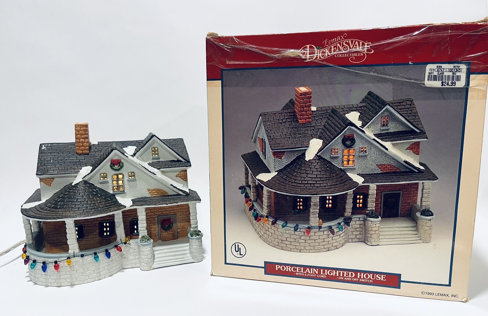 1994 Lemax Dickensvale Porcelain Christmas Village Cozy Cottage 35062 RARE