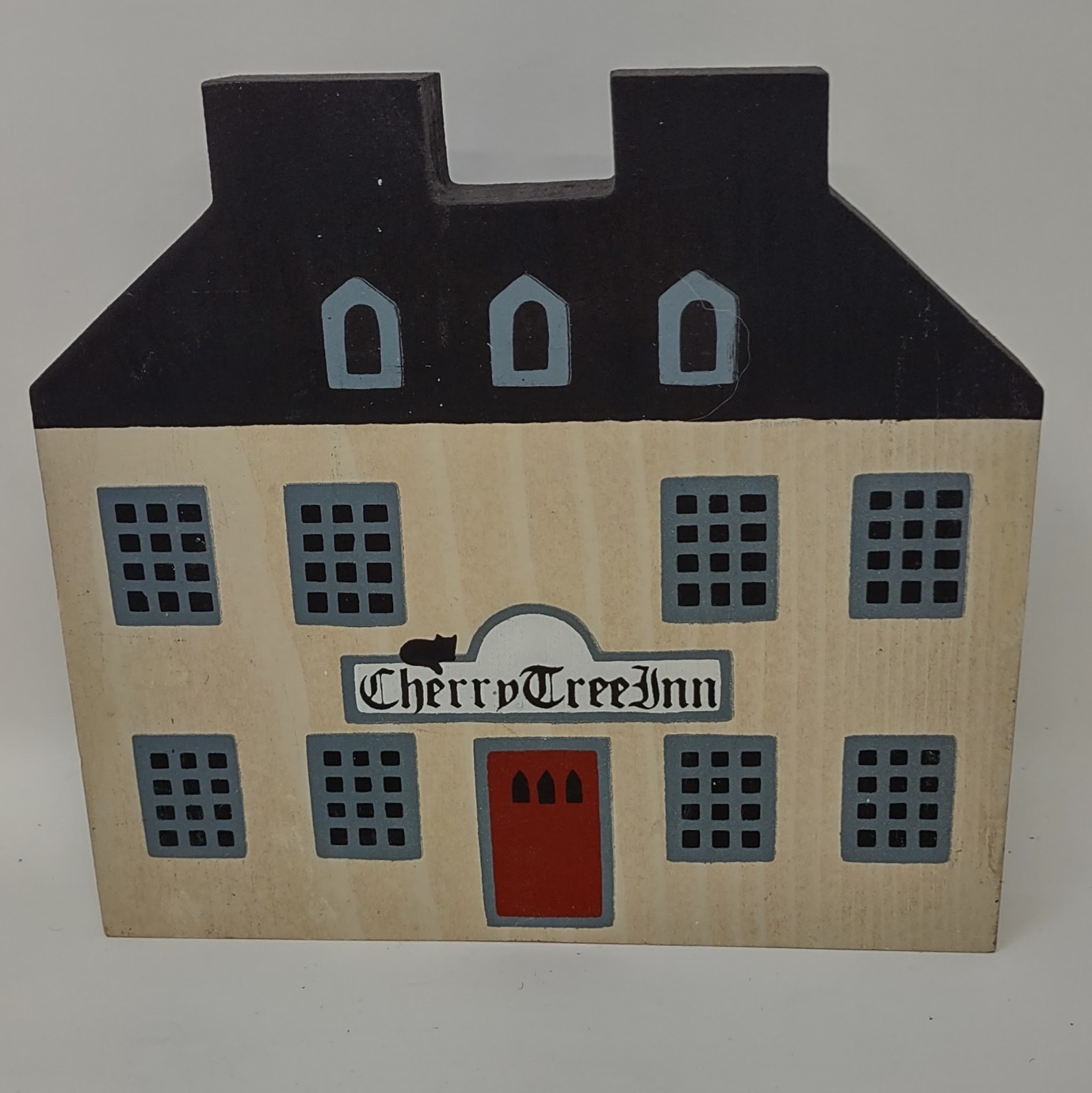 Signed Set of 4 Cat’s Meow Village Dentist Antiques Cherry Tree Inn Town Hall