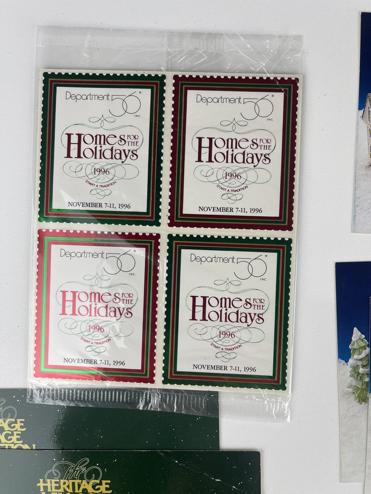Dept 56 Heritage Village 1995 Greenbooks Collectors Wishlist, Stamps & Postcards