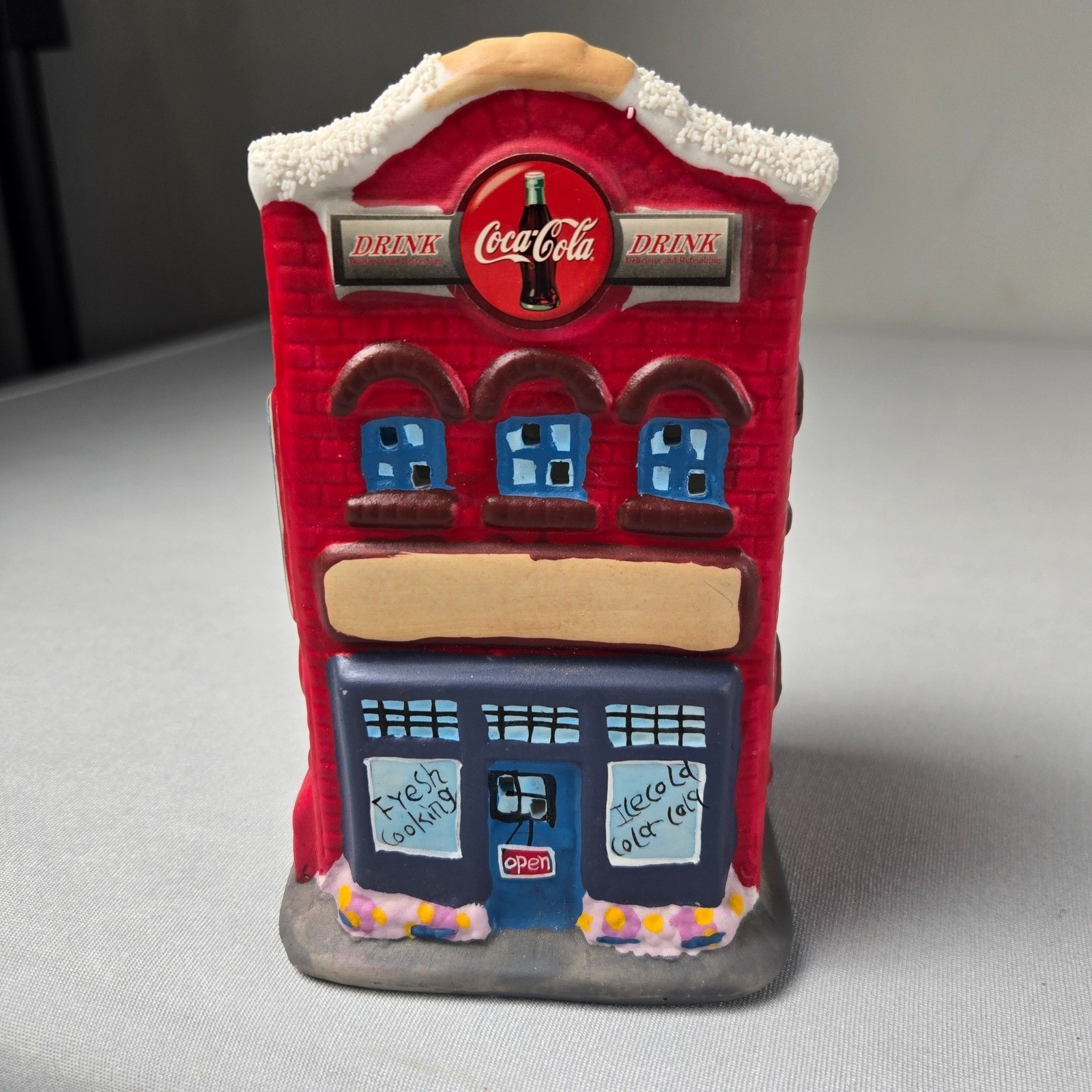 Vintage Coca-Cola Town Square Collection Christmas Village Accessories Lot 9 Pc