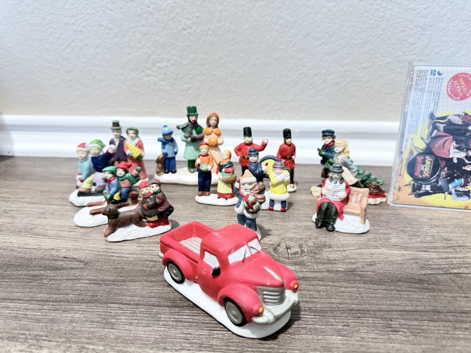 Vintage Christmas Village Figurines Lot of 12 Porcelain Ceramic Miniatures