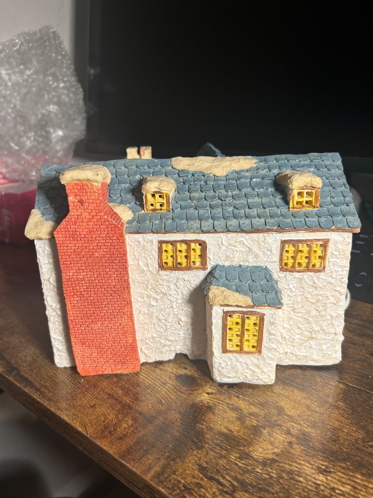 Vtg Seymour Mann The Christmas Village Stone Cottage House Szala Cj-102 W/box