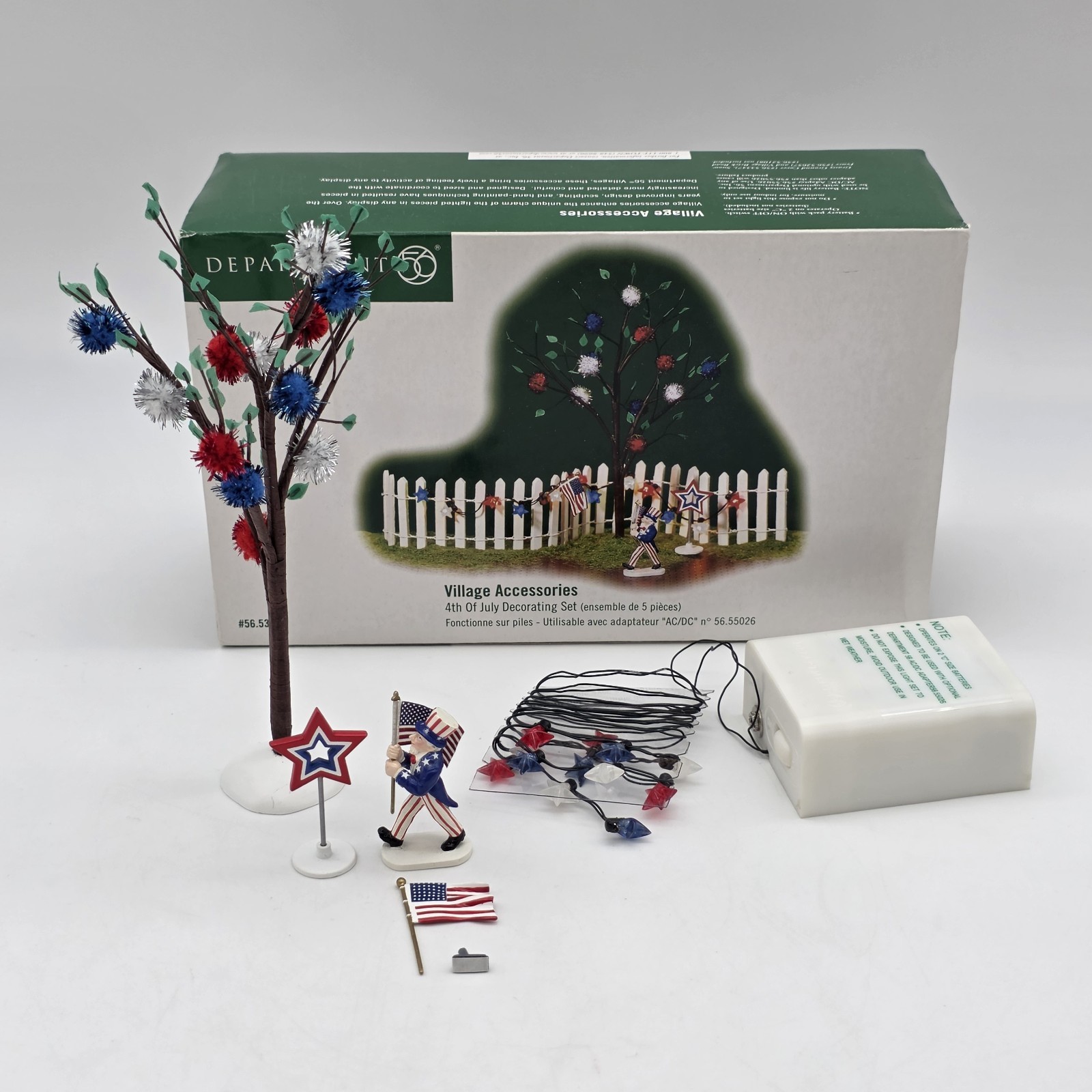 Dept 56 4th of July Decorating Set #53024 Village Accessories 2002