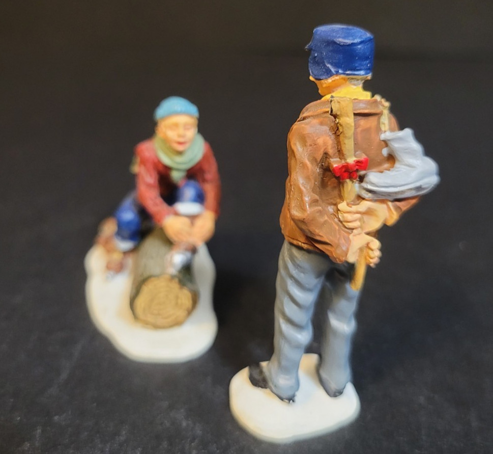 Lemax Christmas Village Town Grandpa’s Gift 92307 DAMAGED Missing Hockey Stick