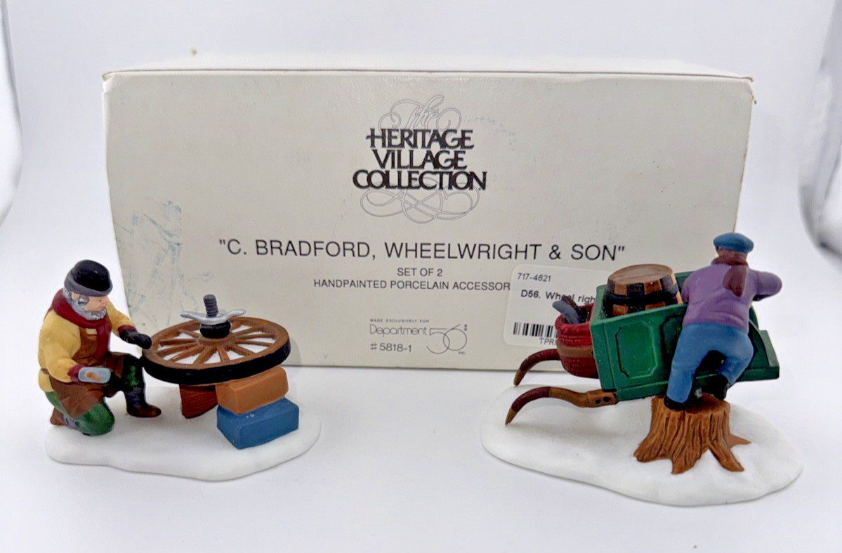 Department 56 Heritage Village Collection C. Bradford, Wheelwright & Son