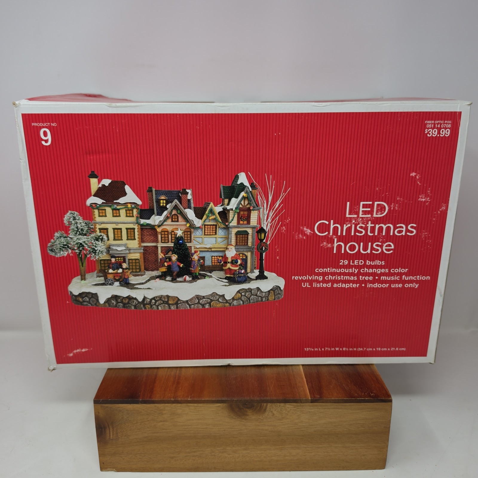 Christmas Village Building, Christmas Scene With Santa And Kids LED Lights
