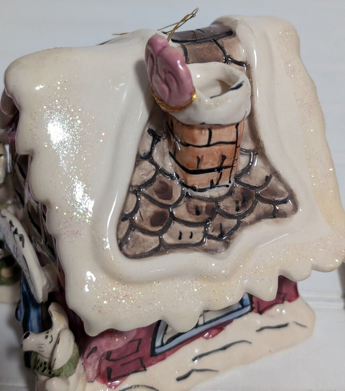 Blue Sky Christmas Ceramic Mouse House Tealight Christmas by Heather Goldminc 01