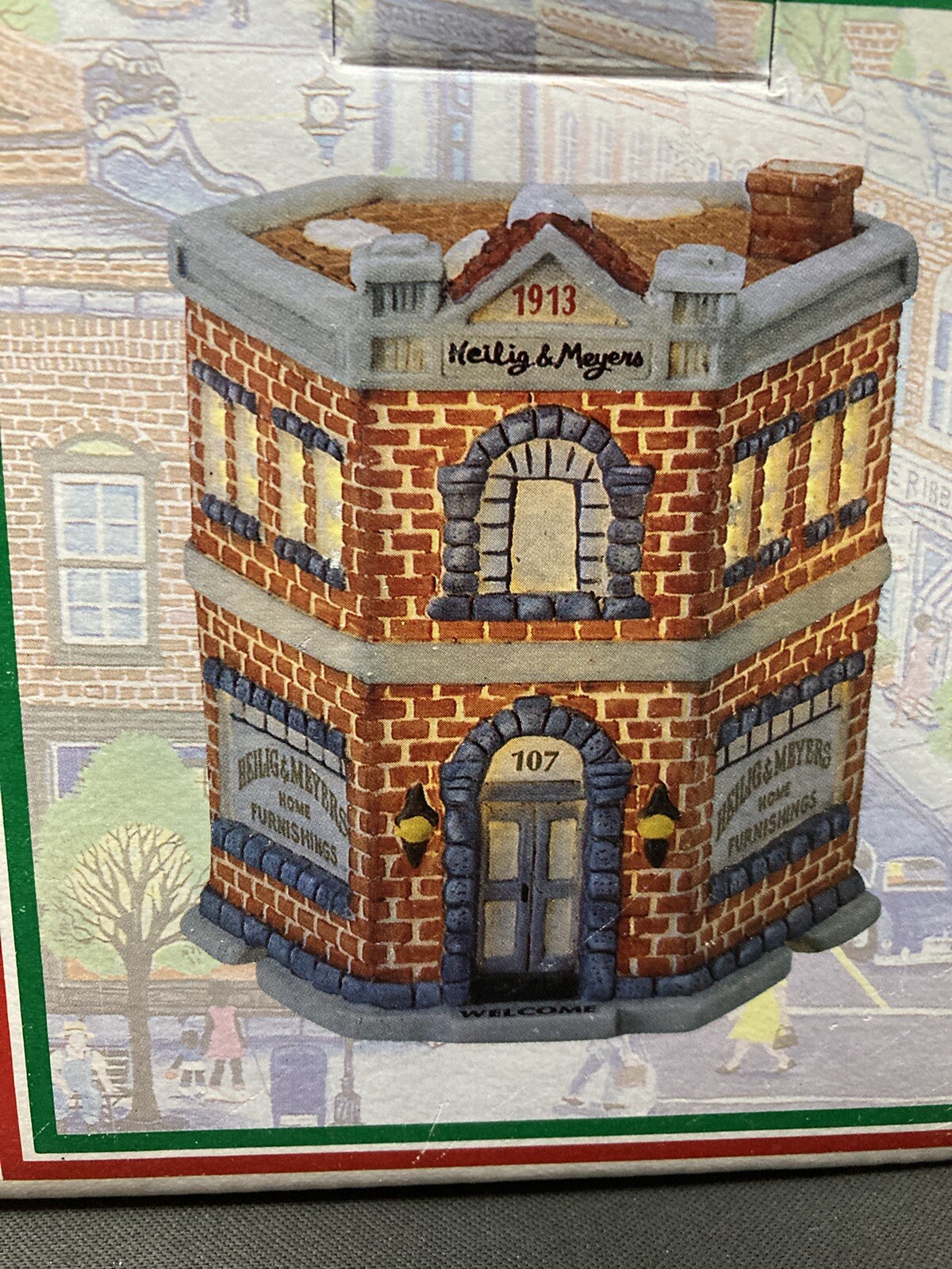 VTG 1993 Set of 5 Home Town America Collection Court House Barber Gem Drugs Cafe