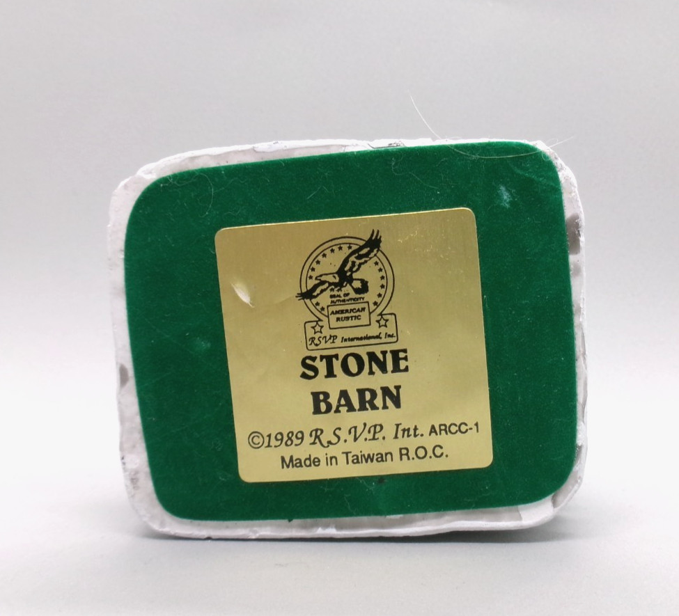 Vintage RSVP Stone Barn American Rustic Series Country Christmas Cottage 1989
