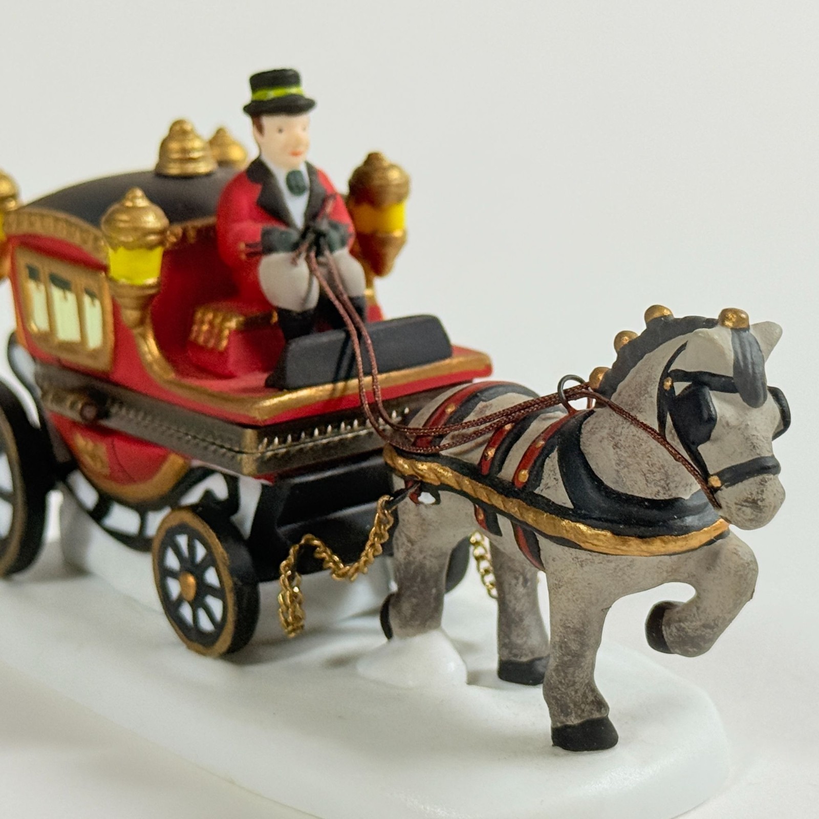 Dept 56 Royal Coach Trinket Box Hinged Horse Heritage Village 57501 Retired