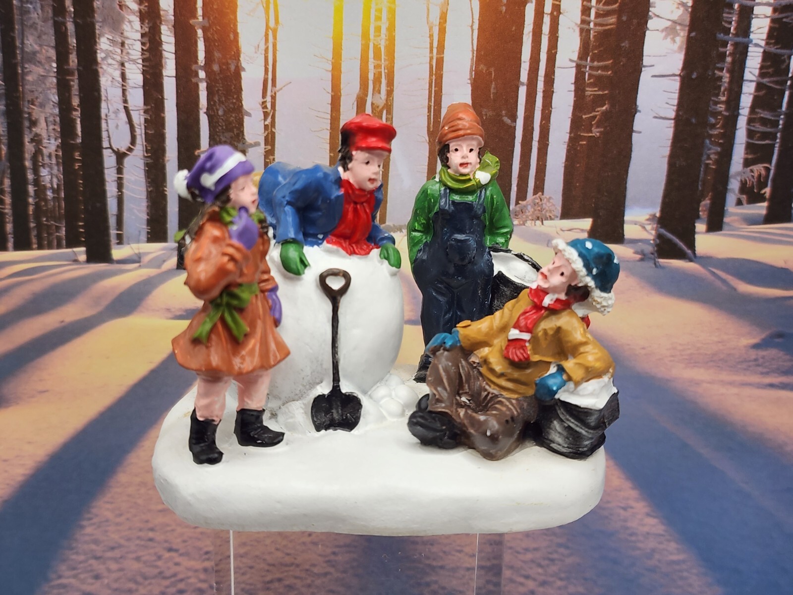 Resin New Christmas Village Jumbo Giant Snowball Decorative Figurine kids