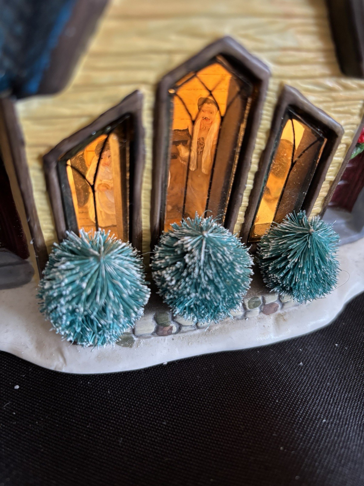 Ceramic Light-Up Christmas Church Decoration