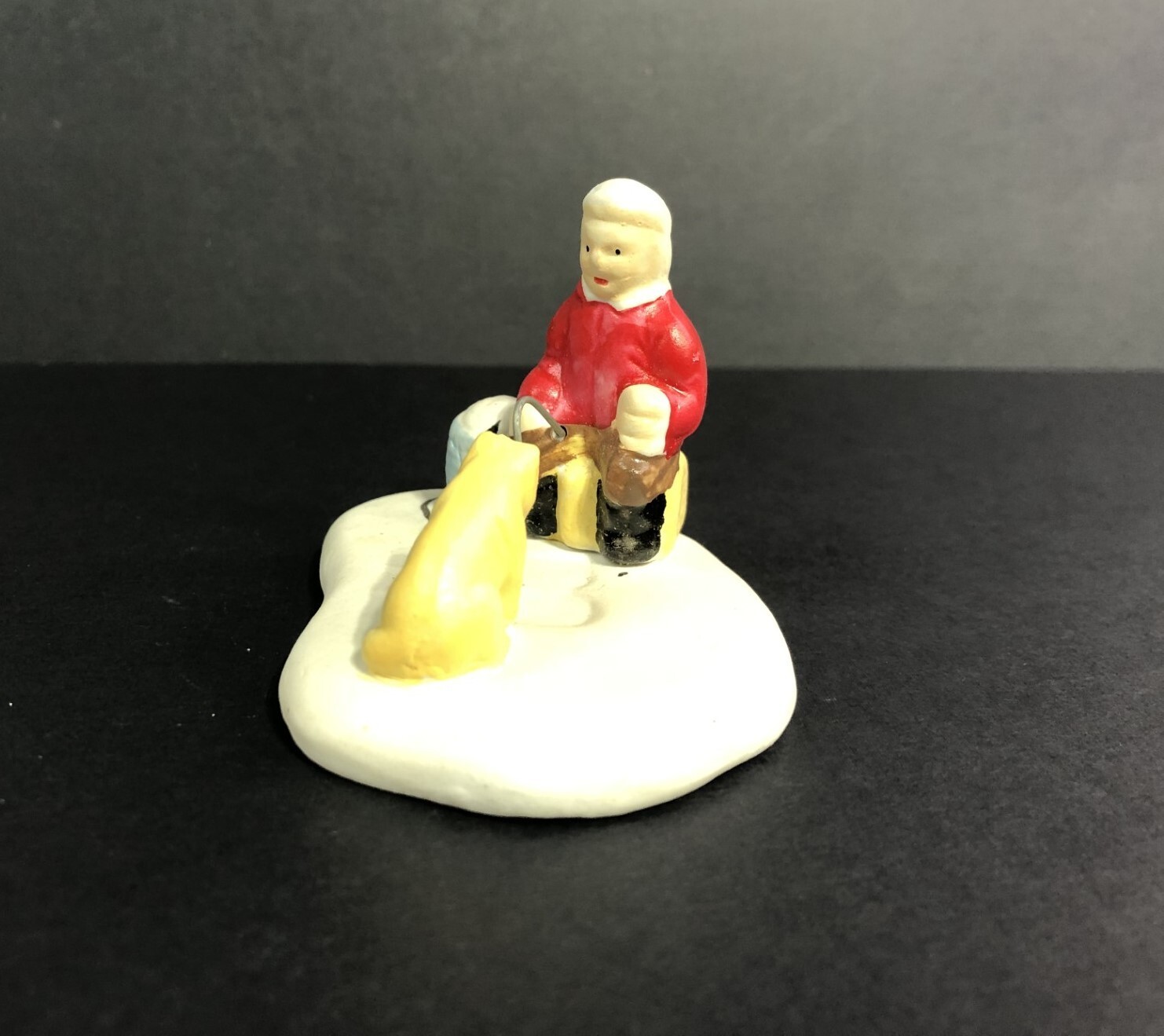 Vintage Christmas Collectable Holiday Traditions Ice Fishing w/Box Free Shipping