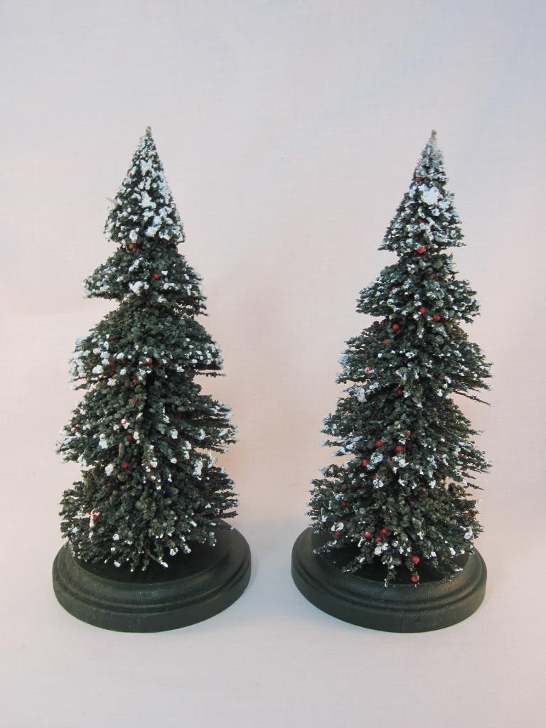*Brush Tree Train, RR, Mini Dollhouse, Village, Creche Scene Flocked, Berries 9″