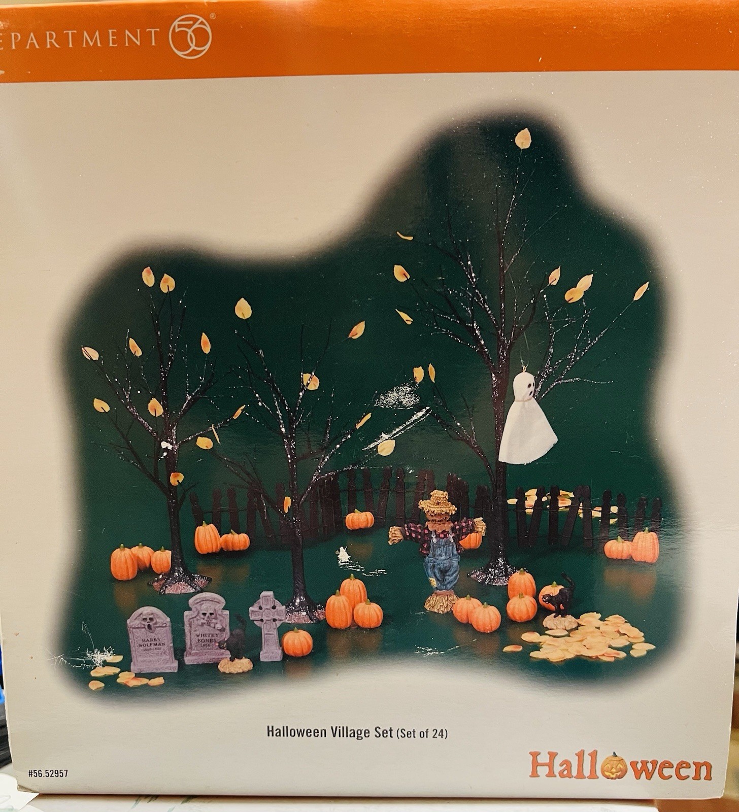 RARE RETIRED Department 56 Halloween Village Set Of 24 56.52957