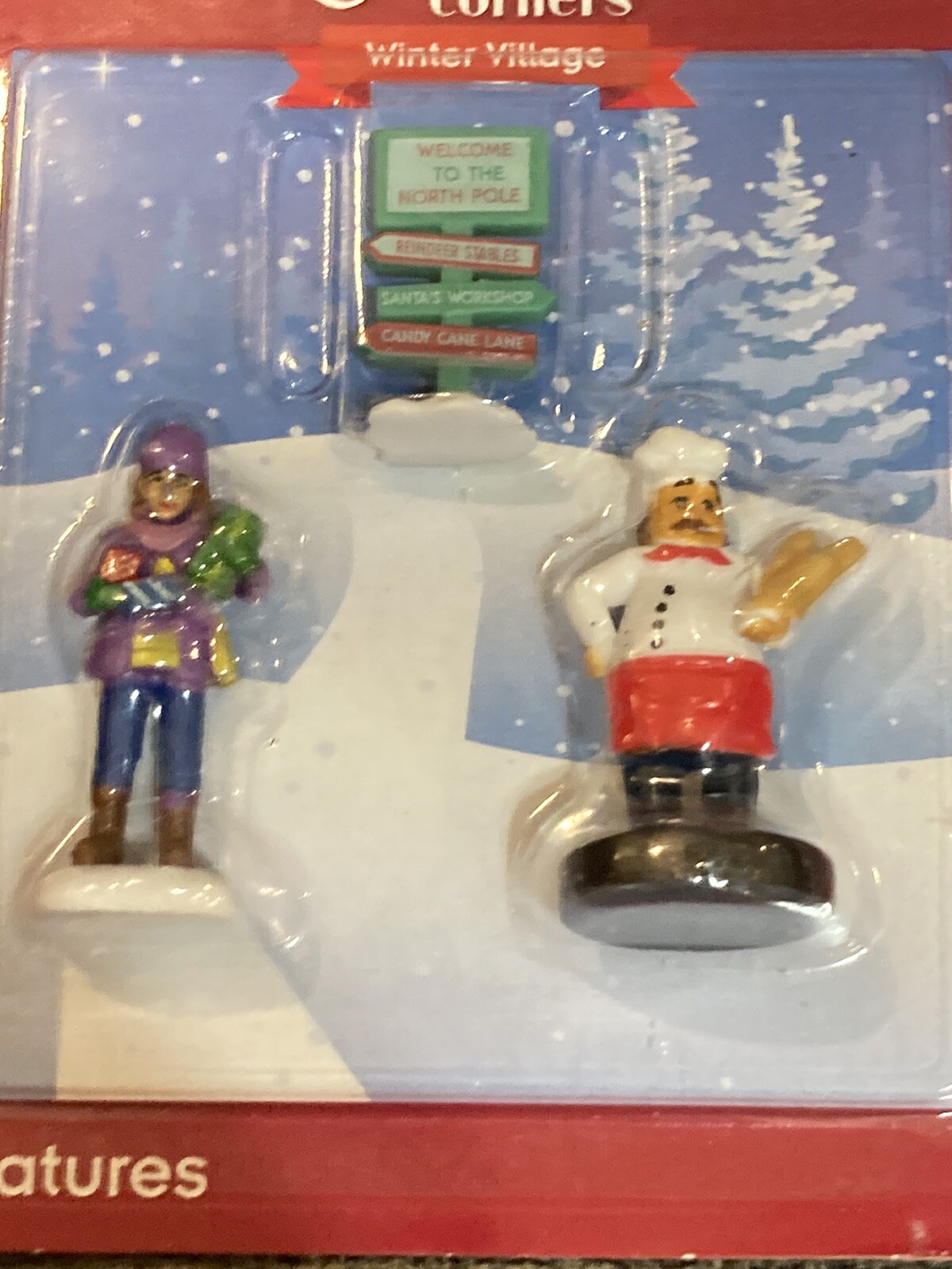 Cobblestone Corners Winter Village Accessories LOT 5 Pkgs Christmas Miniatures