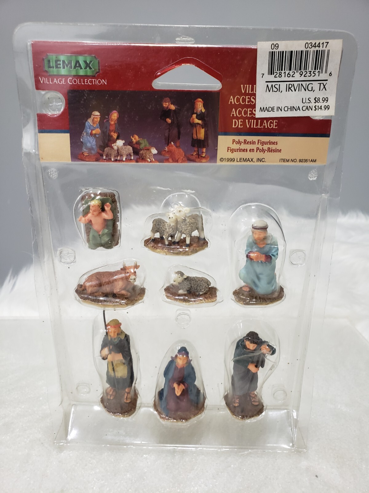 NEW Vintage Lemax Set lot 8 Nativity Scene Village Collection 1999 mini small