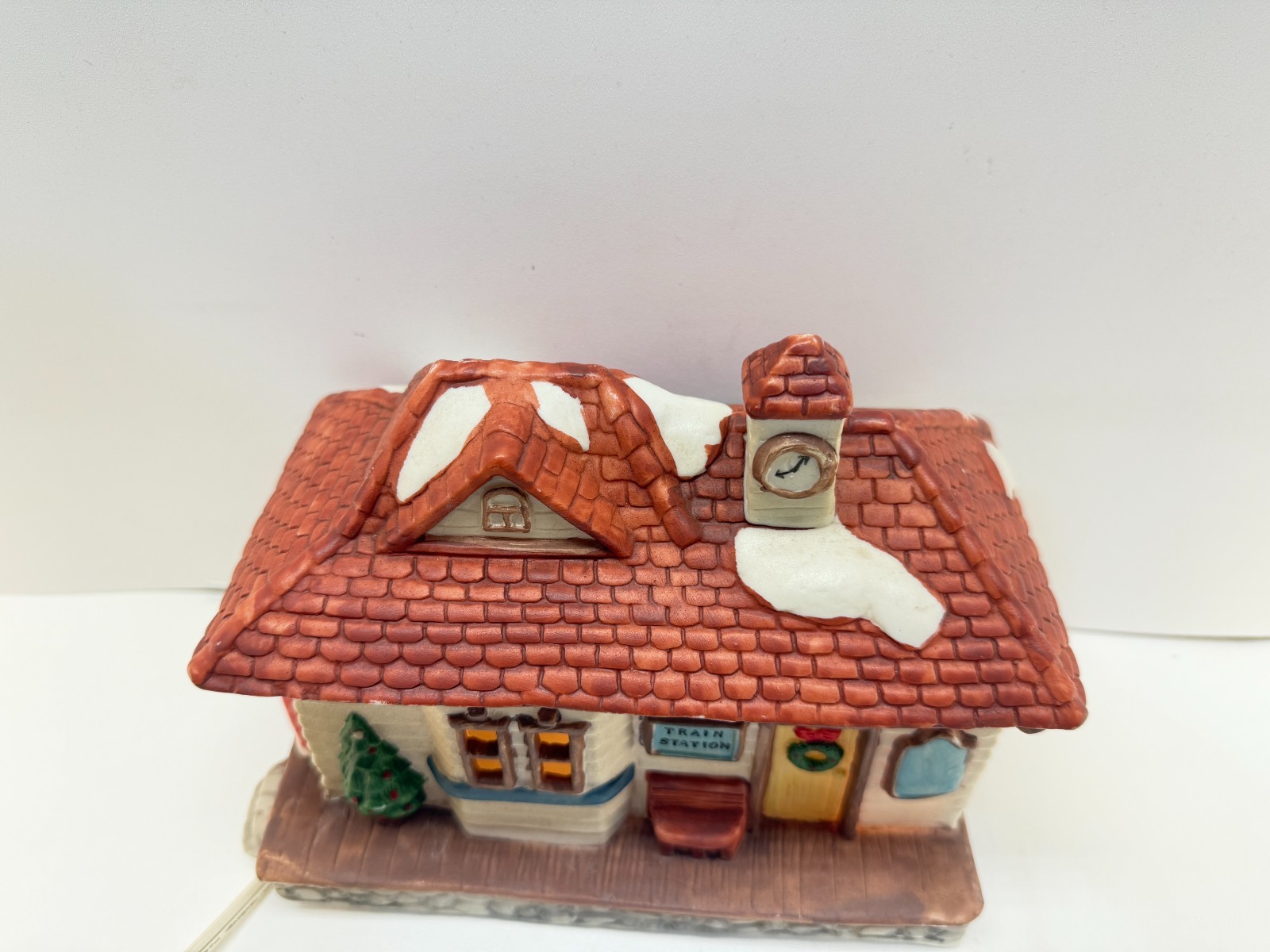 Vintage 1992 Holiday Expressions Dickens Lighted Train Station House In Box