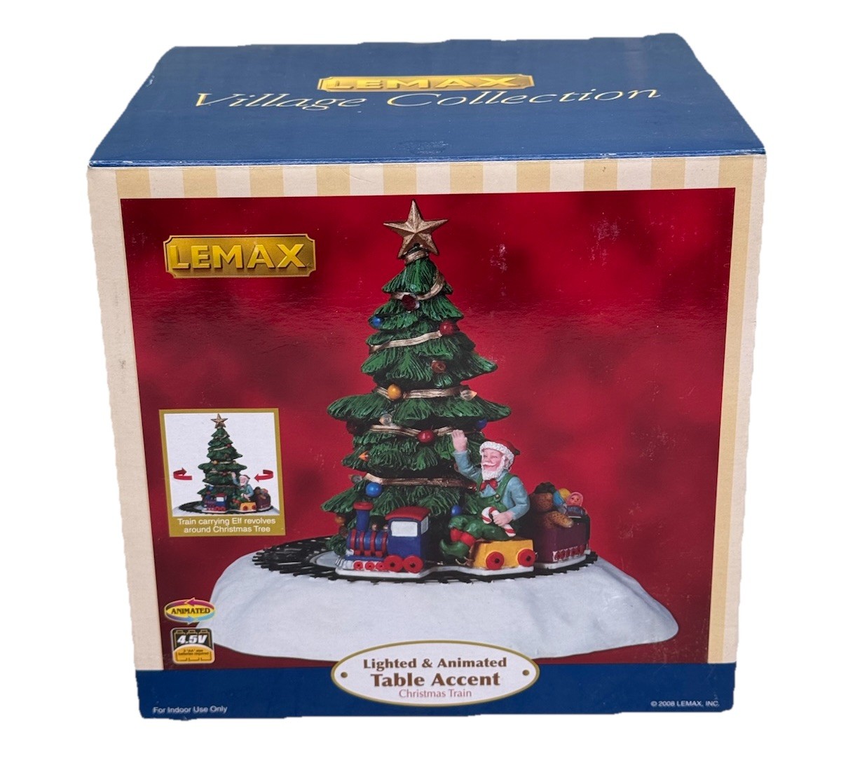 LEMAX Lighted & Animated Table Accent Christmas Train 2008 VTG with Box Excellen