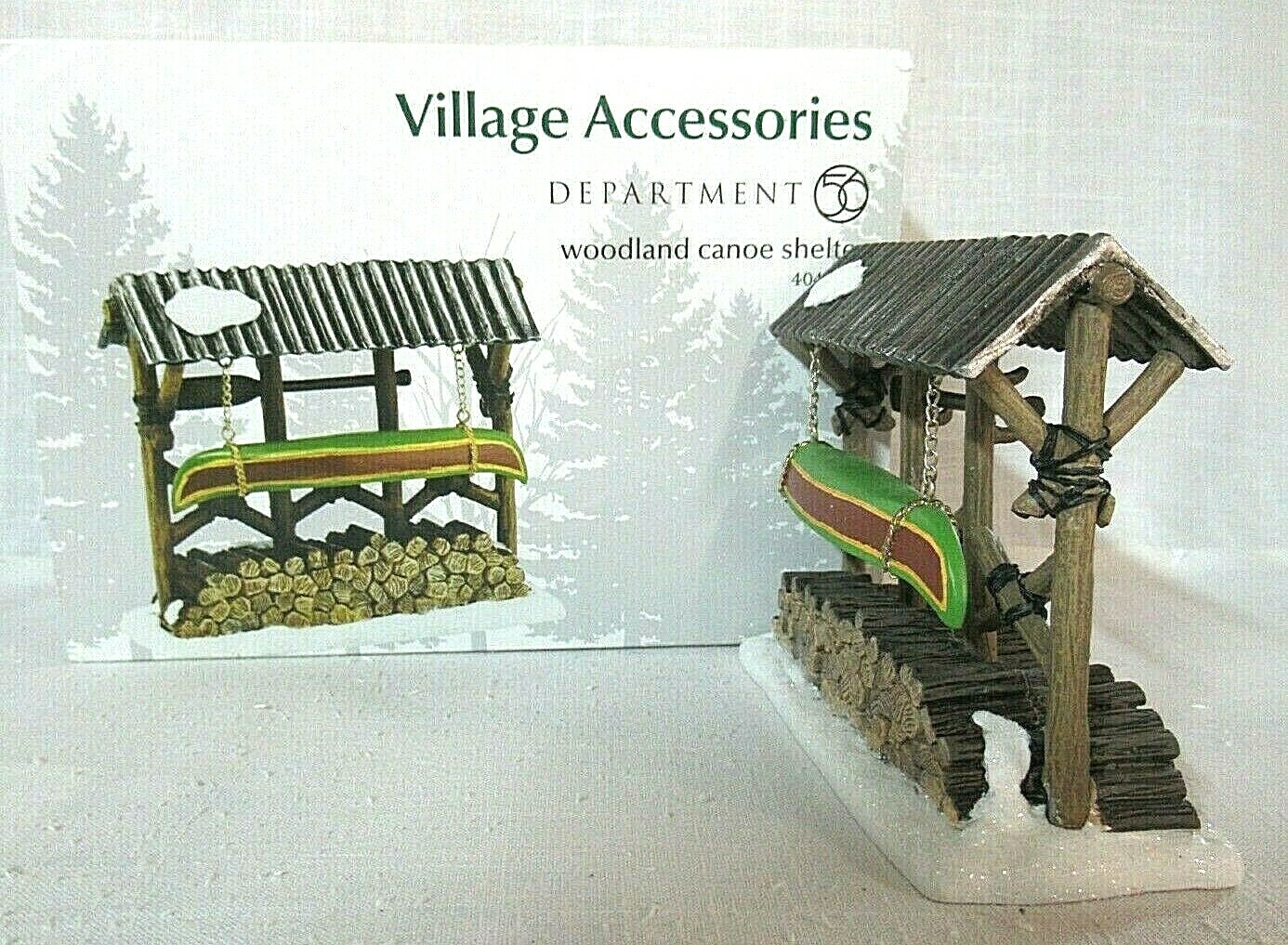 Department 56 Accessory Woodland Canoe Shelter # 4047580