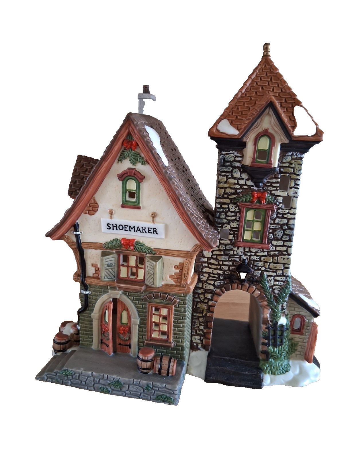 Heartland Valley Village Shoemaker Deluxe Porcelain Lighted house- Tudor style