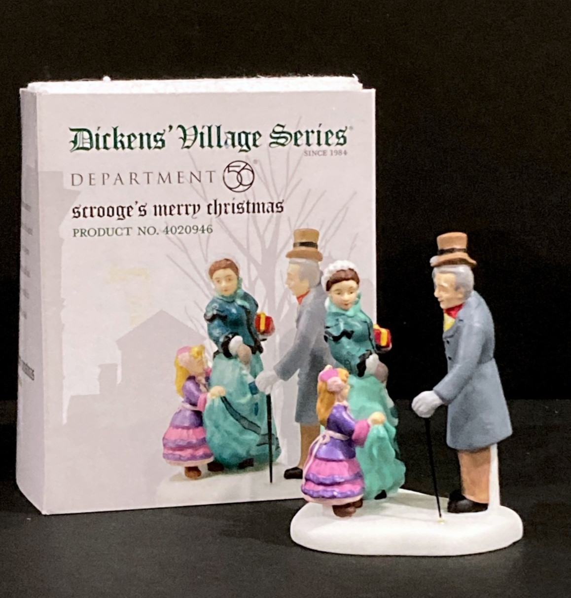 Dept 56 Dickens Village A Christmas Carol Scrooge’s Merry Christmas 4020946 RARE