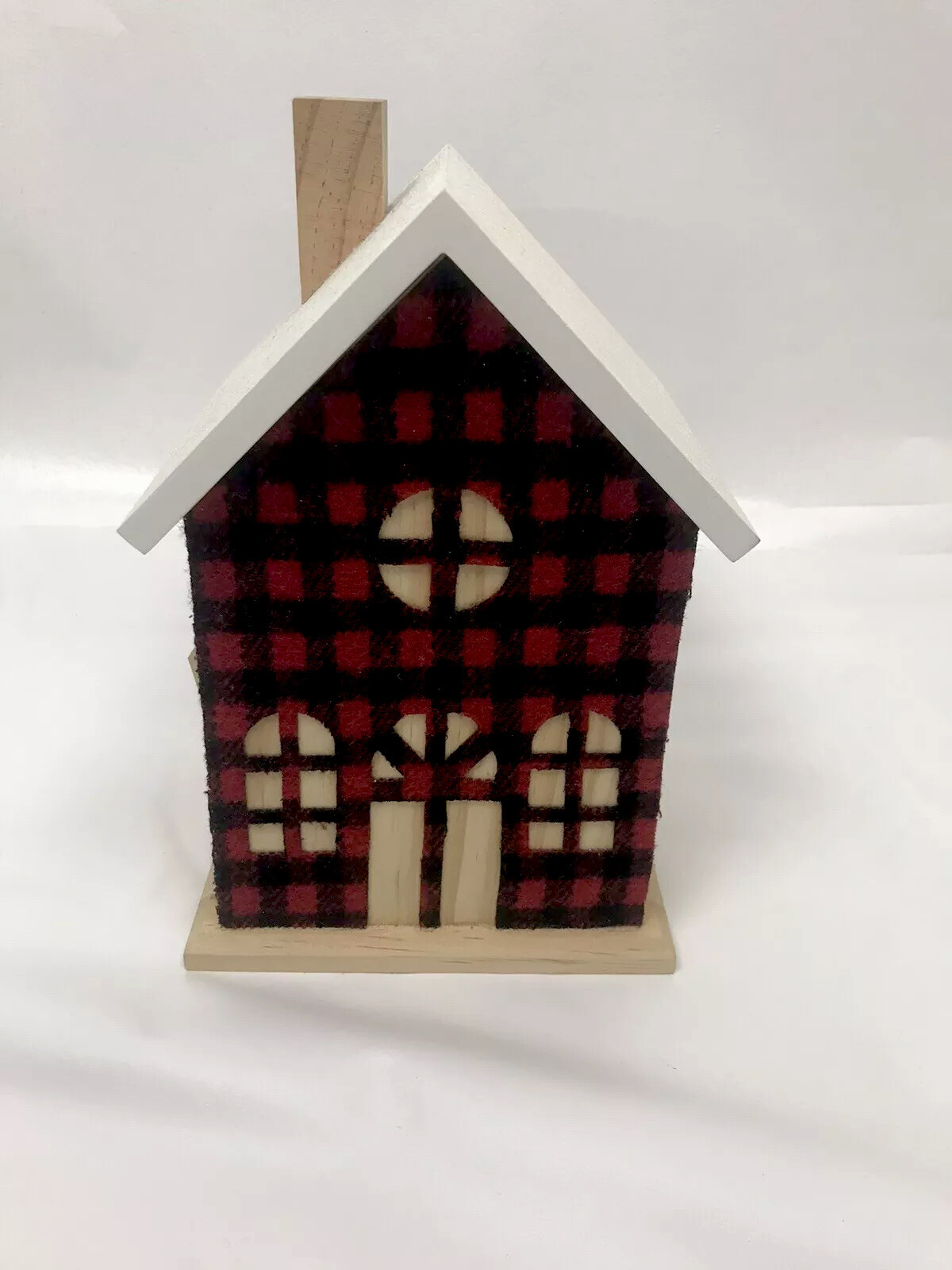 Christmas snow house table decoration plaid pattern new