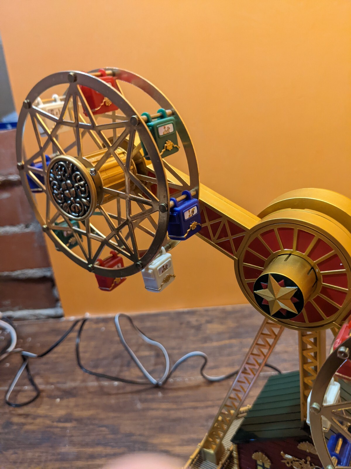 Mr Christmas Double Ferris Wheel Animated Carnival Ride Music Song Light Village