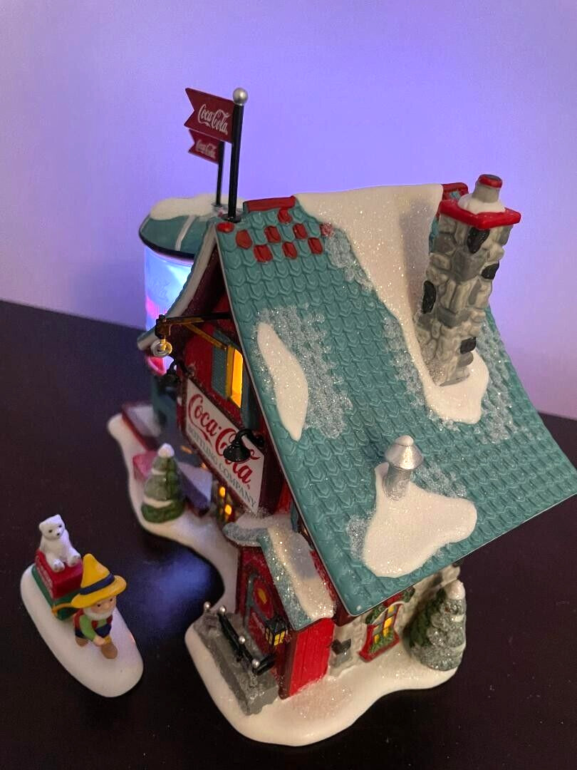 Dept 56 North Pole Coca-Cola Bubbler, Sold w/Special Delivery, Animated- Rare