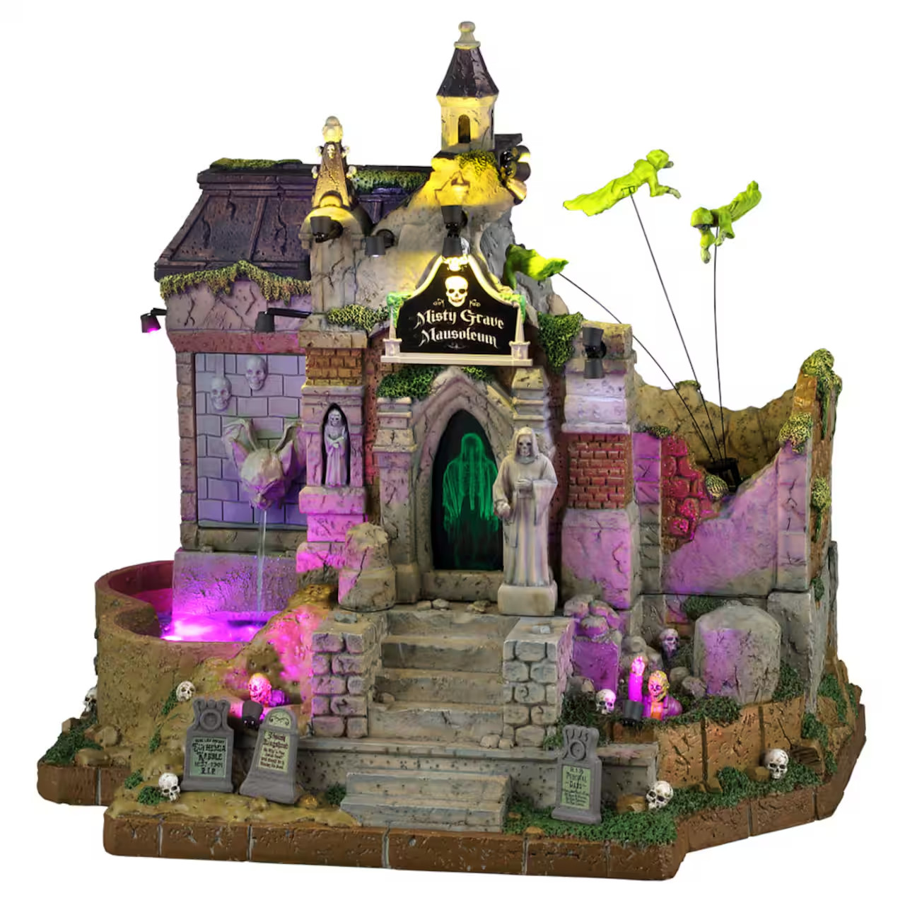 2026 LEMAX SPOOKY TOWN Halloween Village – MISTY GRAVE MAUSOLEUM Light Up