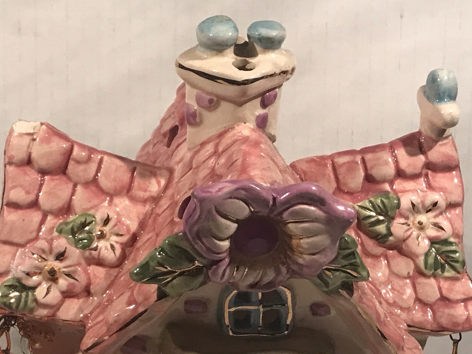Dolomite Spring House Tea Candle Garden Cafe Ceramic & Porcelain Multicolor VTG