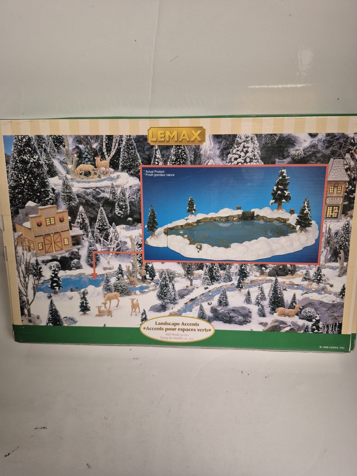 1999 Lemax Mill Pond Set Of 6 Landscape Accents In Box