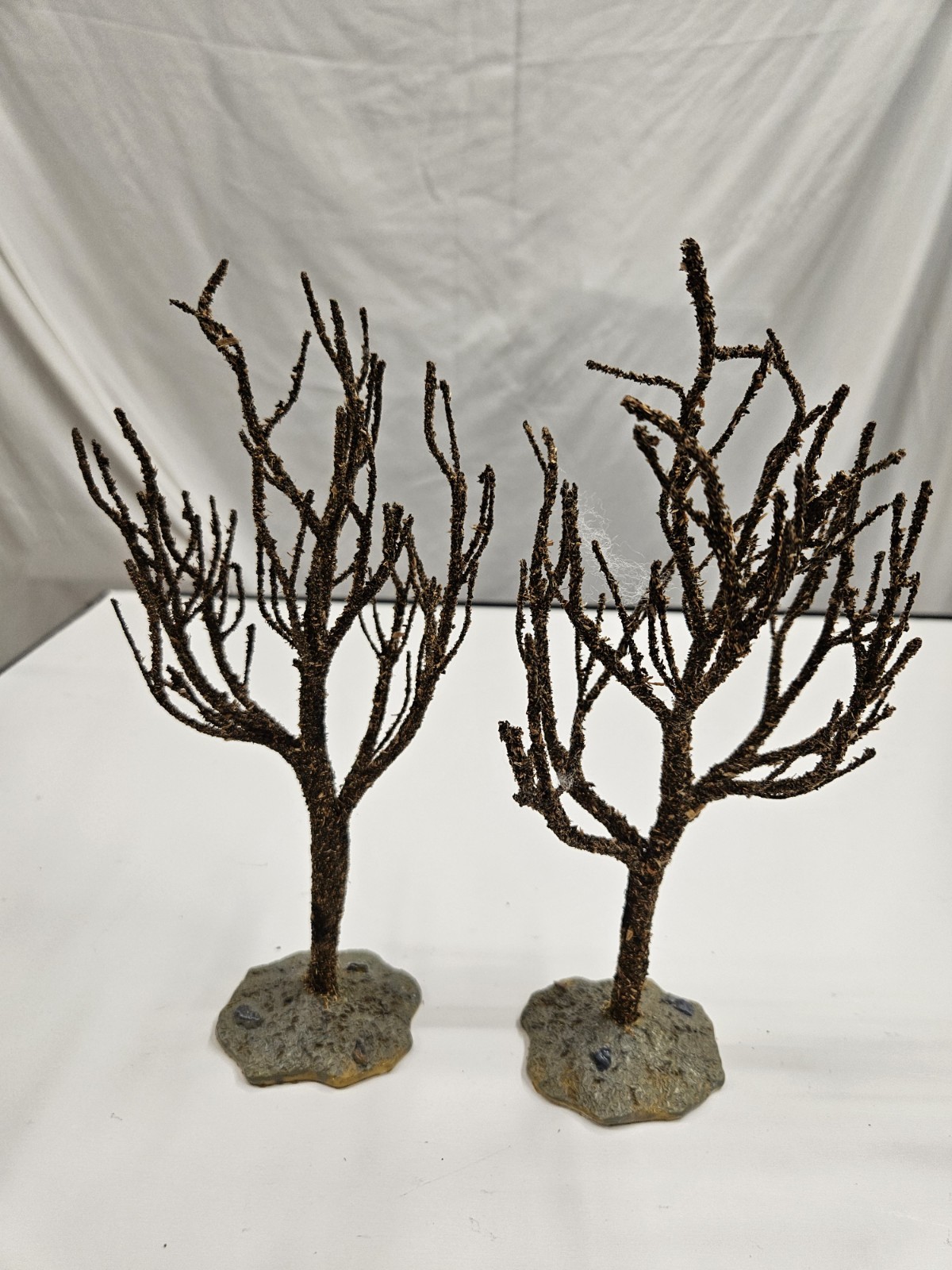 Lemax Village Accessories Landscapes Large Fall Tree No Leaves Brown 9″ Lot of 2