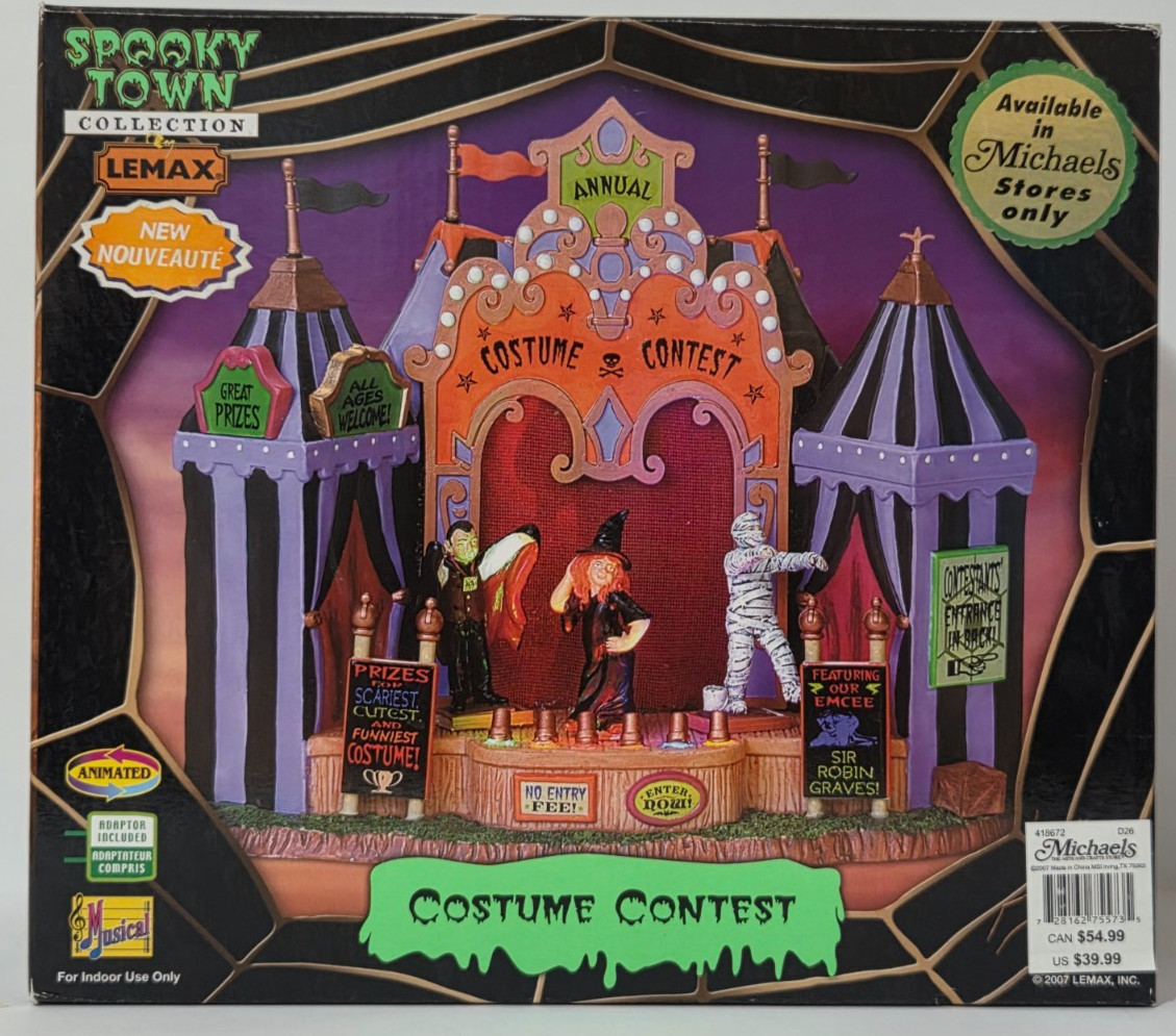 Lemax Spooky Town #75573 Costume Contest (2007) Lights and Animation Works