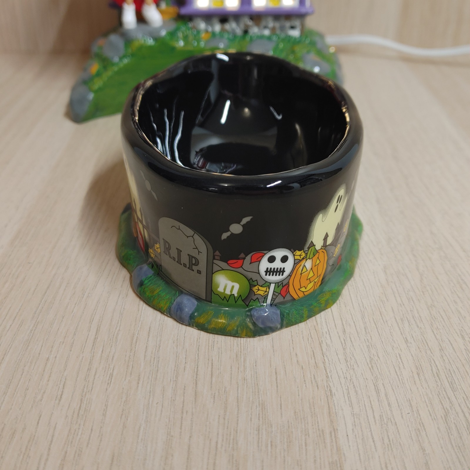 Dept 56 Haunted House Tours M&M With Candy Dish Lighted Halloween Working