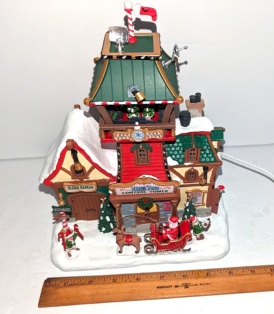 Lemax Santa’s Wonderland Village NORTH POLE CONTROL TOWER With Adapter #25864