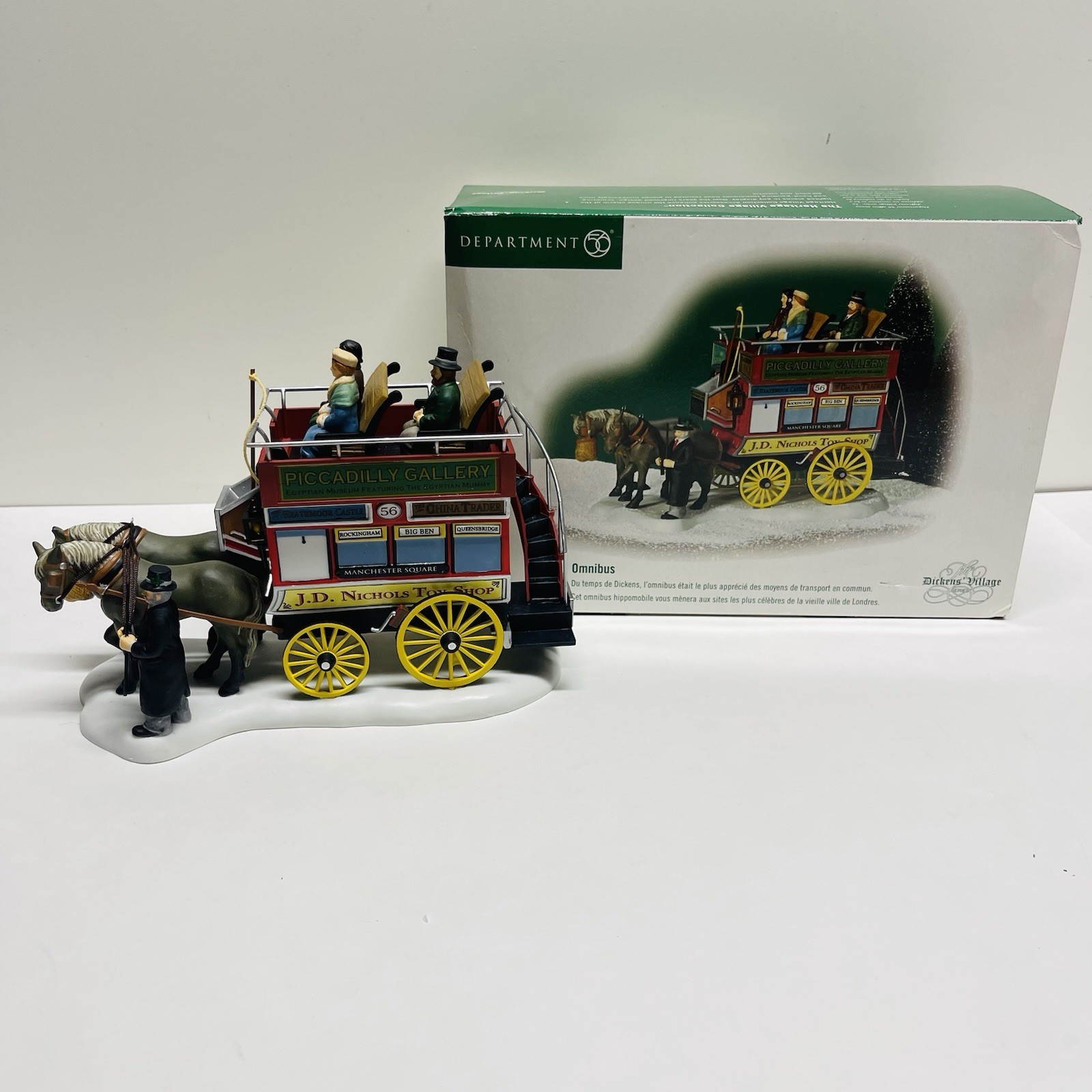 Department 56 Heritage Village Horse Drawn Omnibus Christmas Carriage Dickens