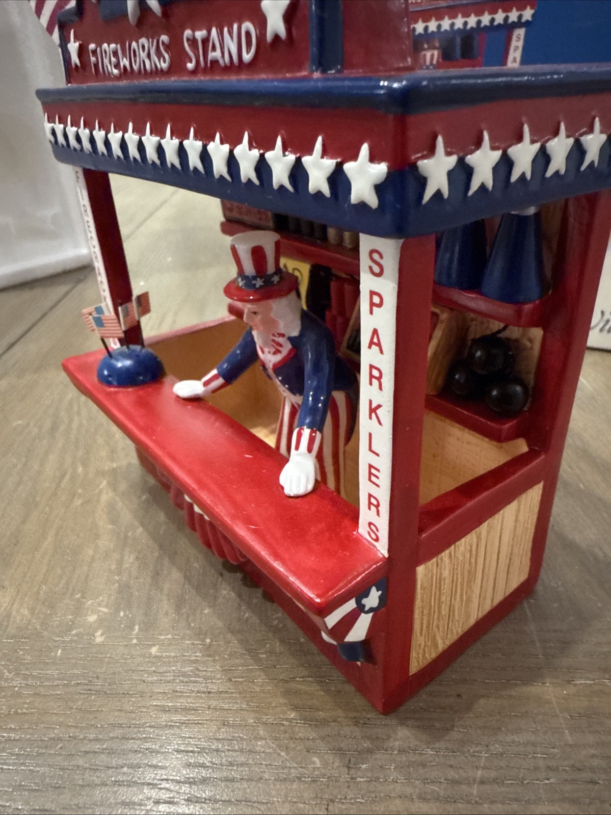 Department 56 Uncle Sam’s Firework Stand No Little Boy