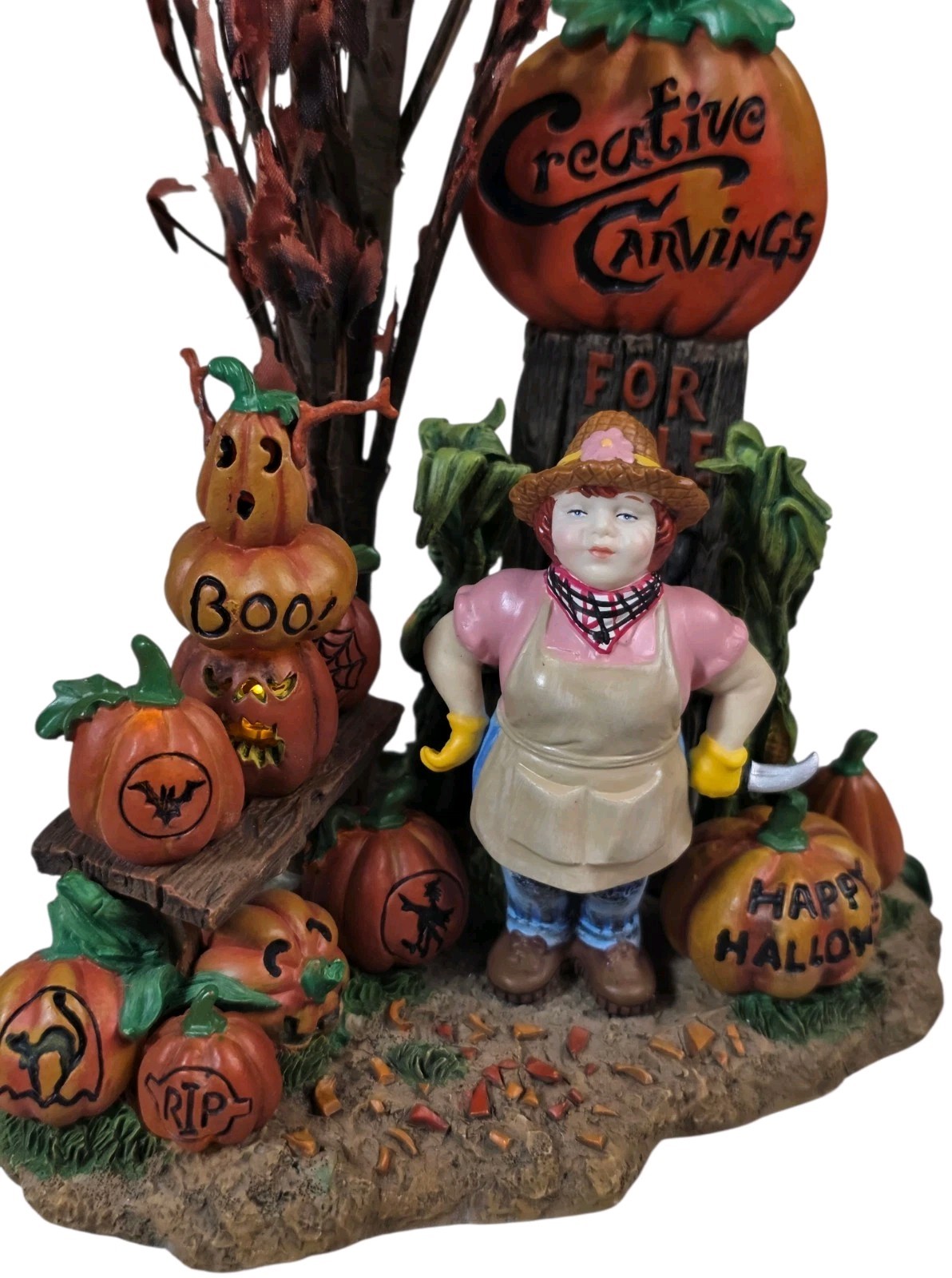 Department 56 Halloween Pumpkin Stand Village Accessory 56.52956 Scarecrow Box