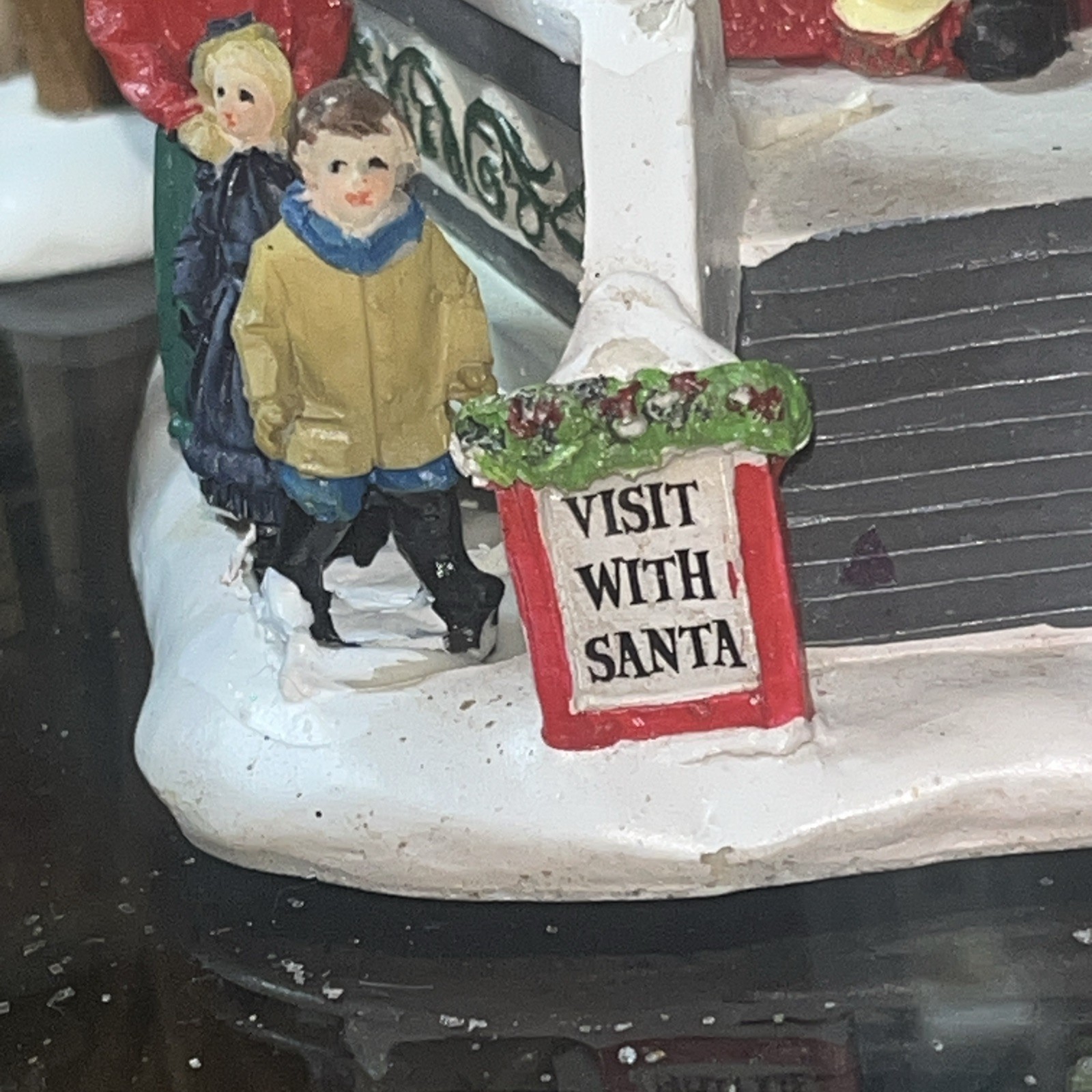 HOLIDAY TIME SANTA’S GAZEBO “ Visit With Santa” Picket Fence, Christmas Trees
