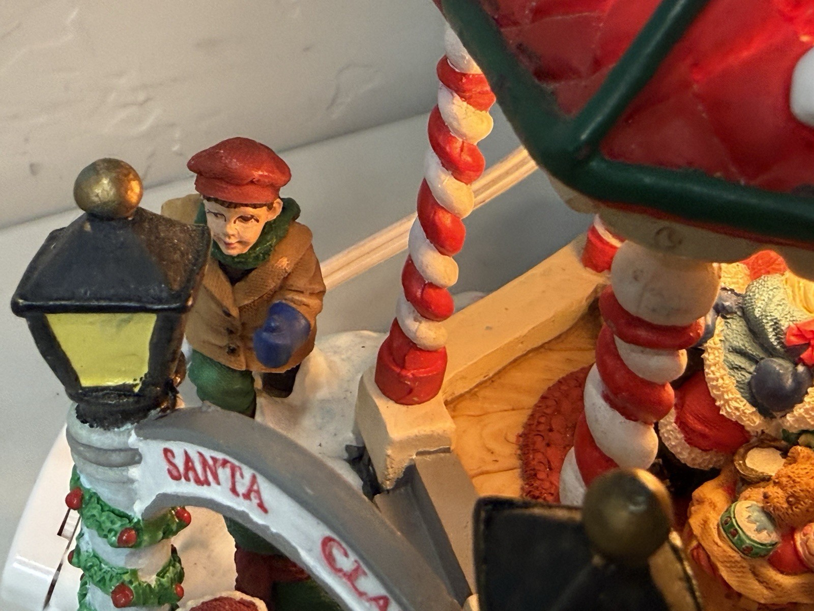 VTG Trim A Home Christmas Village Gazebo Santa Light Up Decoration Sears 788225