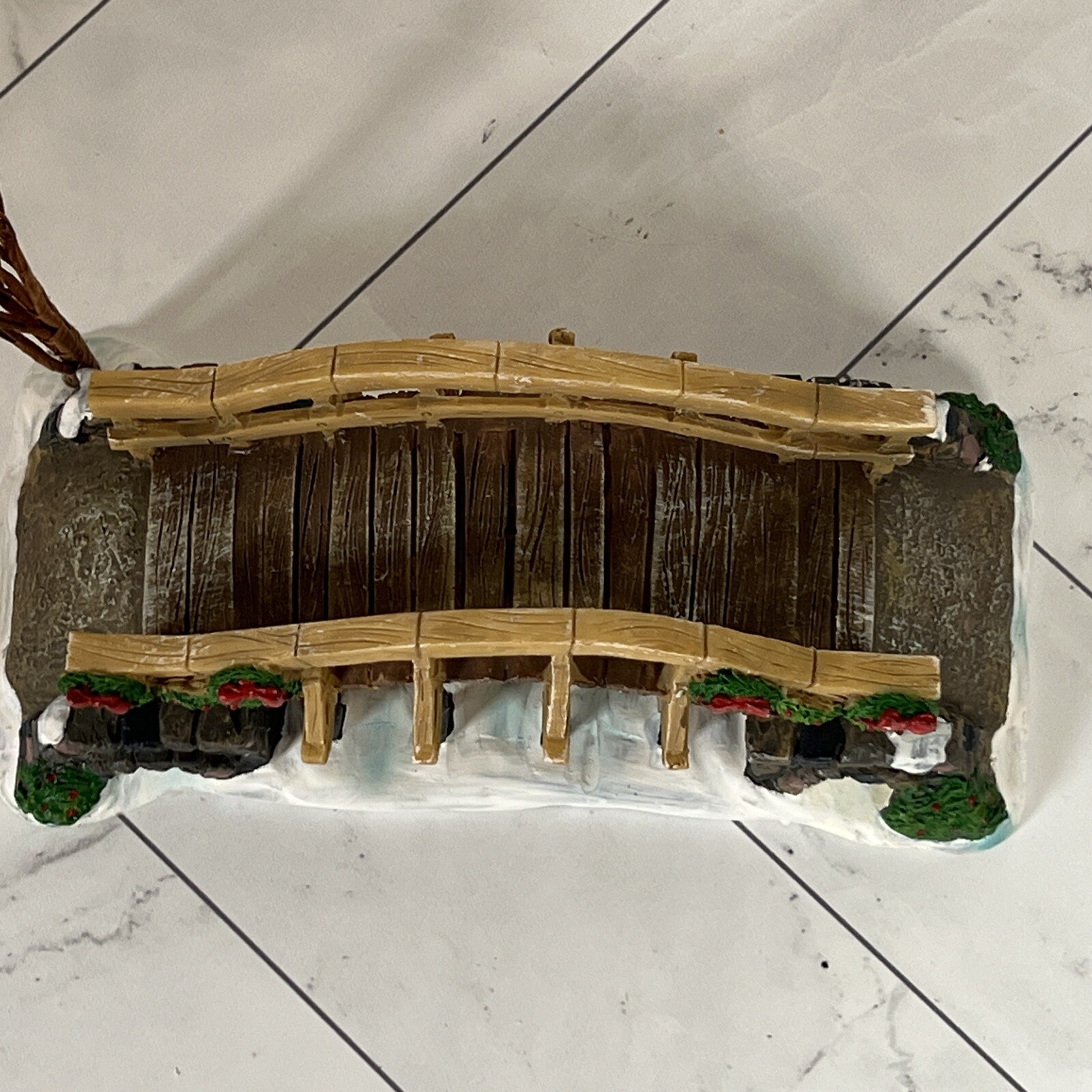 Home Accents Holiday Canterbury Lane Bridge In The Snow w/Box