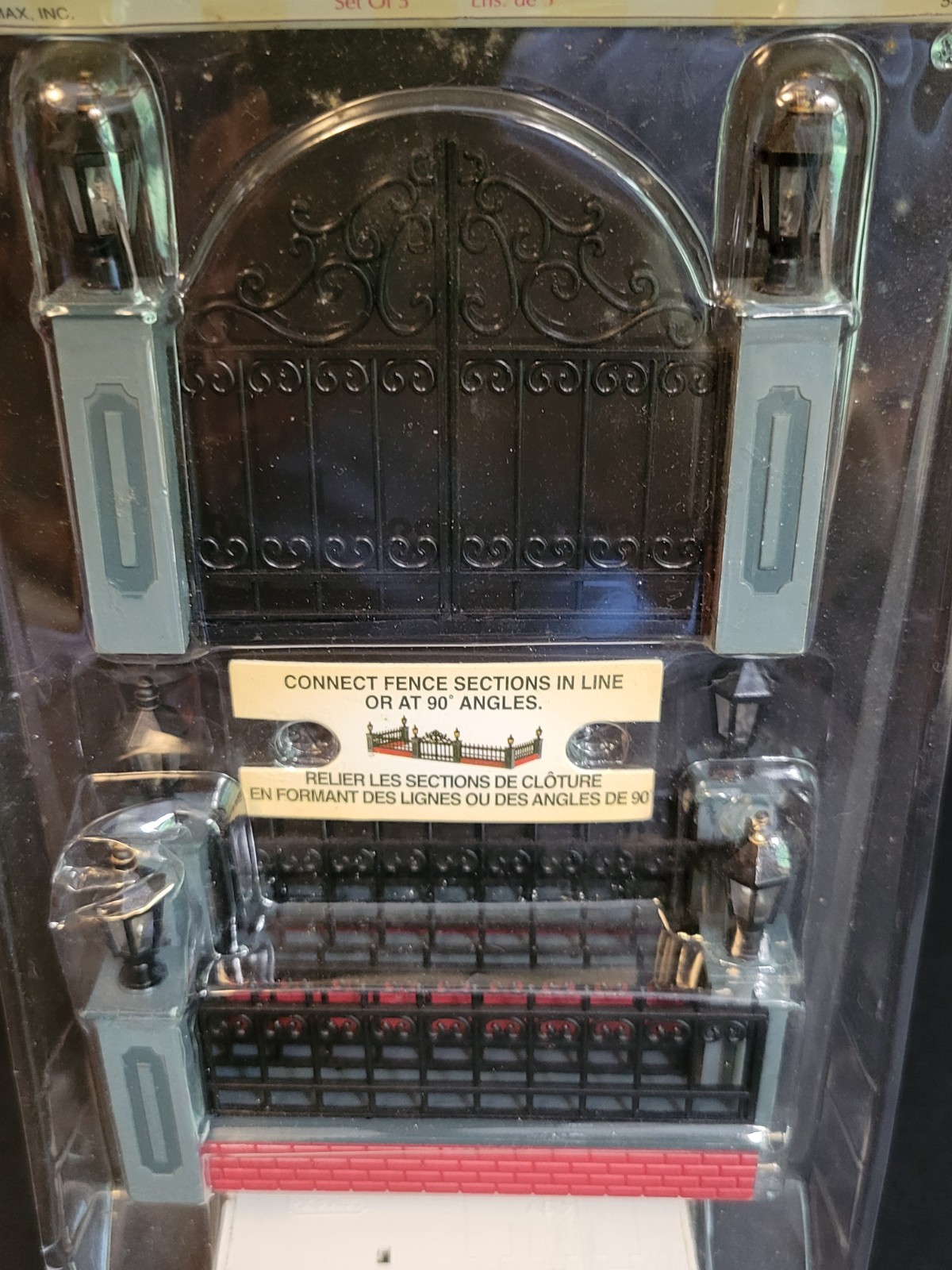 Lemax Christmas Village Town Village Lighted Wrought Iron Fence 54303 Gate