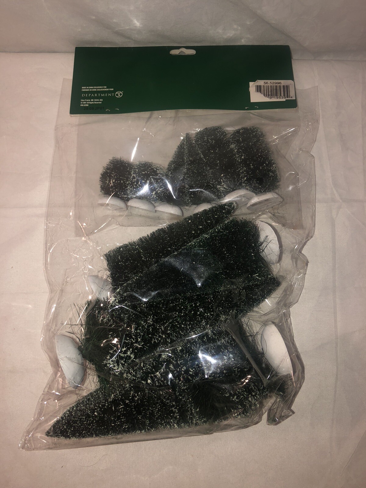 Department 56 Snow Village Bag O Frosted Topiaries Trees (10) Figurine Set 52996