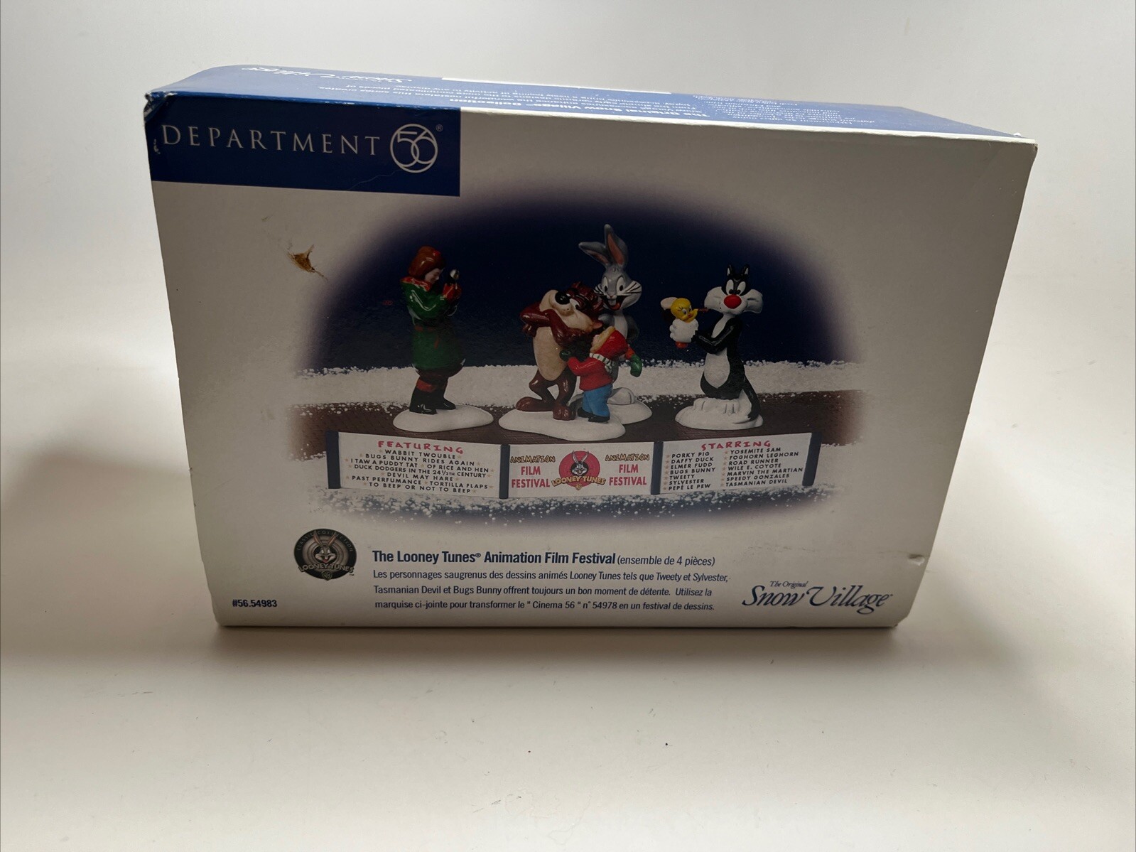 Dept 56 Looney Tunes Animation Film Festival Snow Village Bugs Bunny Daffy Duck