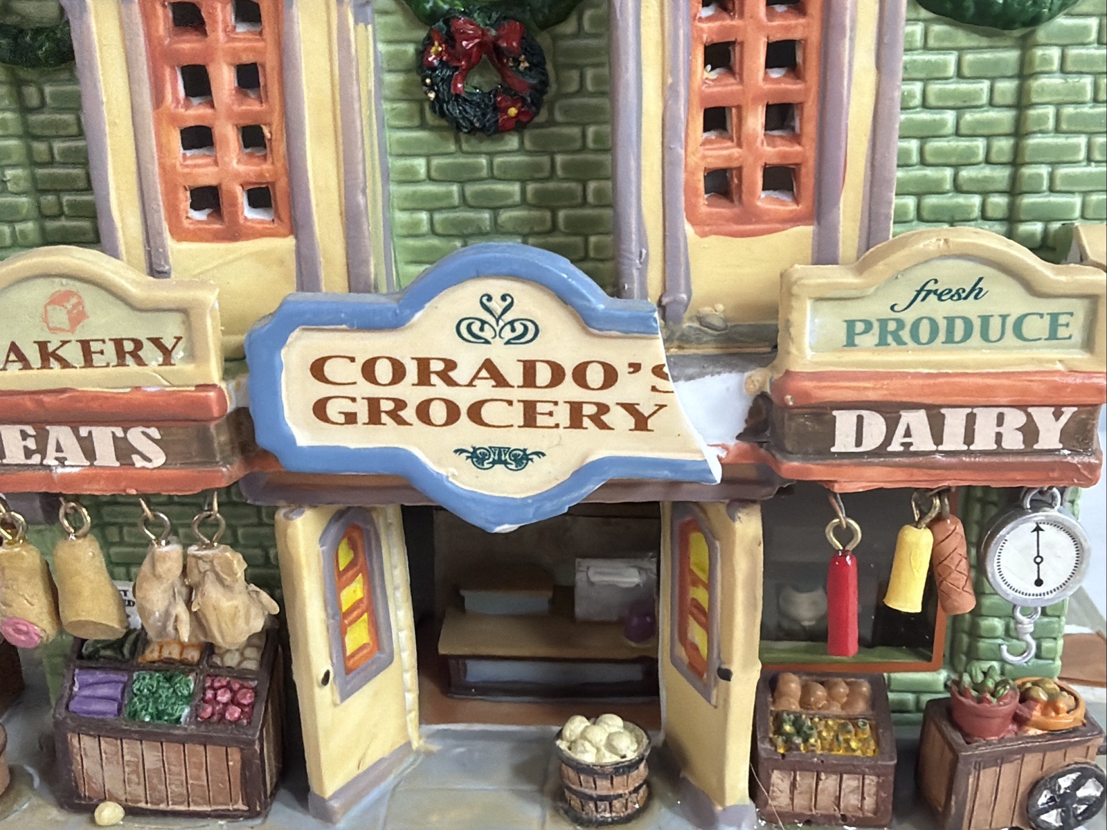 Lemax Carole Towne Corado’s Grocery 2008 Light Up Victorian Village With Box