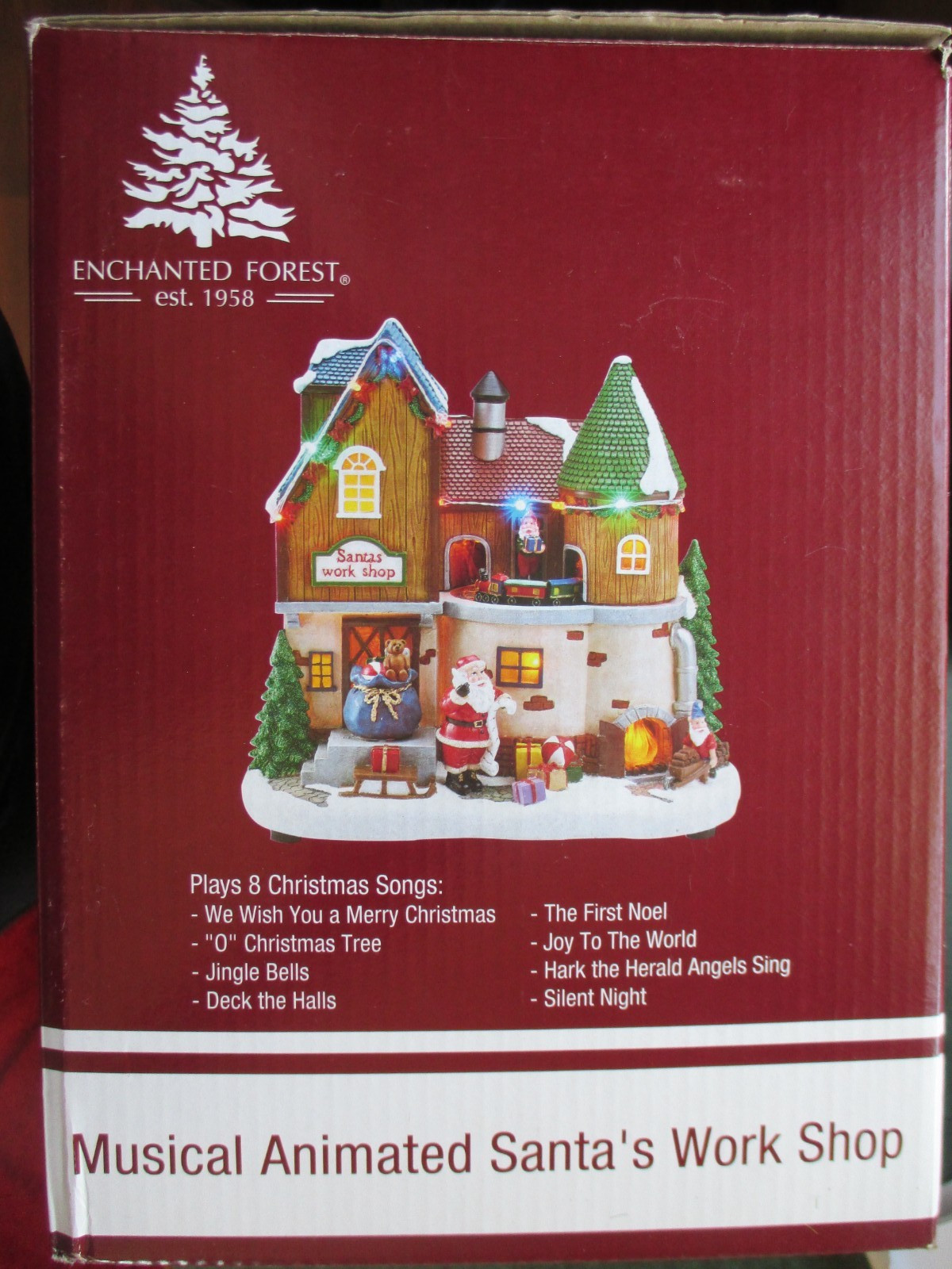 Enchanted Forest™ Musical Animated Santa’s Work Shop 289-0635 – LED – 8 songs