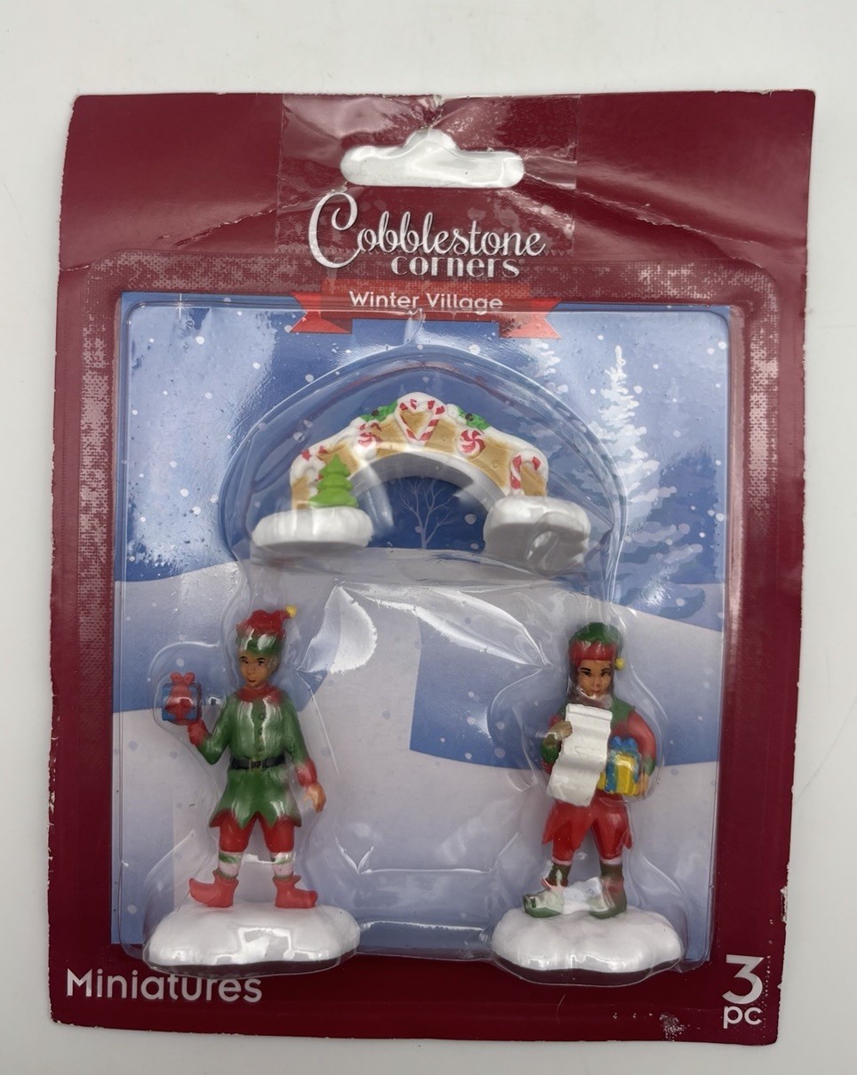 Cobblestone Corners Miniatures Christmas Santa’s Helpers Elves (X11)