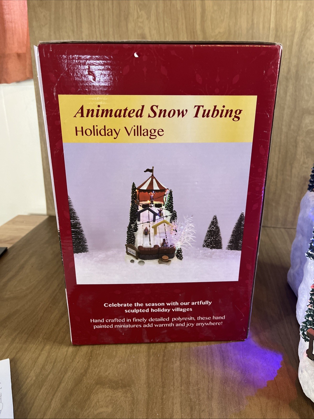 Crosslight Animated Snow Tubing Hill Holiday Christmas Village Lights And Music