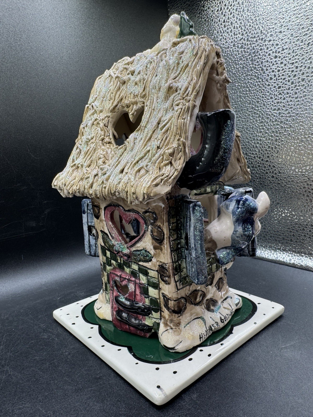 Blue Sky Clayworks Heather Goldminc Country Christmas Luminary House Base 2 Pc